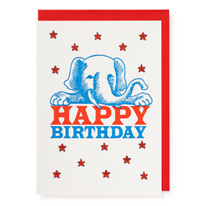 Kort- Elephant happy birthday