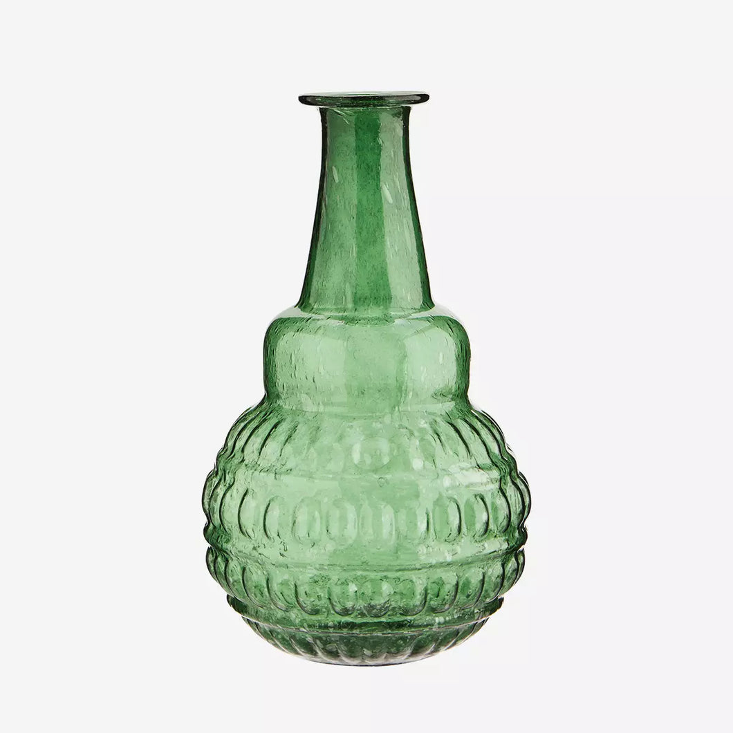 Vase i resirkulert glass- grønn